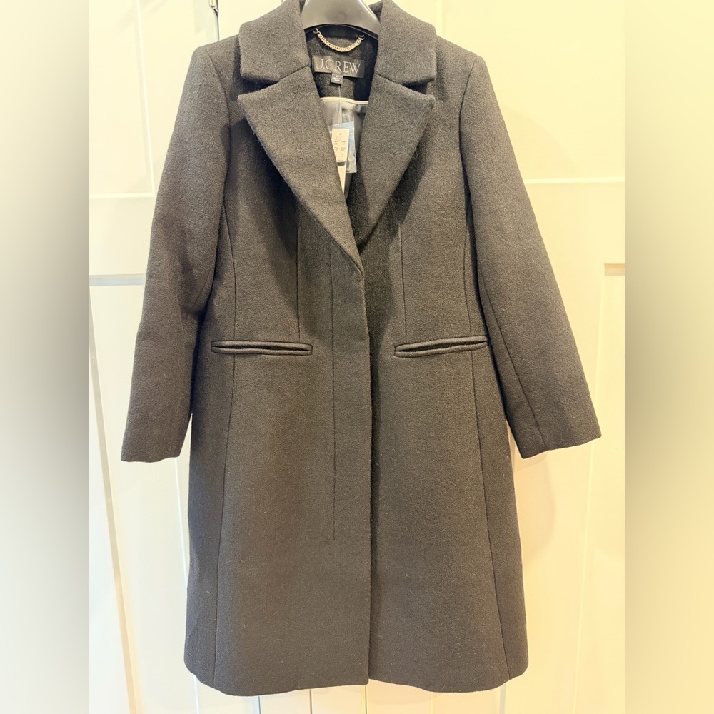 J.Crew Savoy topcoat in Italian wool-blend melton style CF101